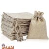 ⁦اكياس خيش الكتان الطبيعي 5.5 × 7.75 مع رباط (بني، متوسط) لهدايا الحفلات او الهدايا او هدايا او الحرف اليدوية⁩ - الصورة ⁦4⁩