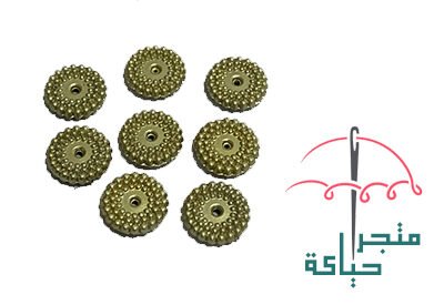 أقراص مزخرفة بحواف منقوشة - لون ذهبي