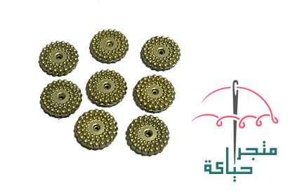 أقراص مزخرفة بحواف منقوشة - لون ذهبي